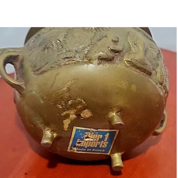 Solid Brass Pot Pier 1 Incense Burner Candle Holder - Picture 4 of 6